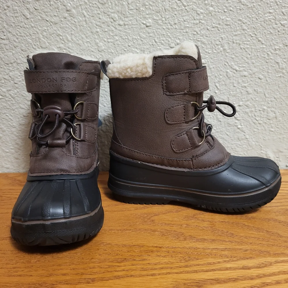 NWT London Fog Collection Brown & Black Lil Oxford Boots Size 9